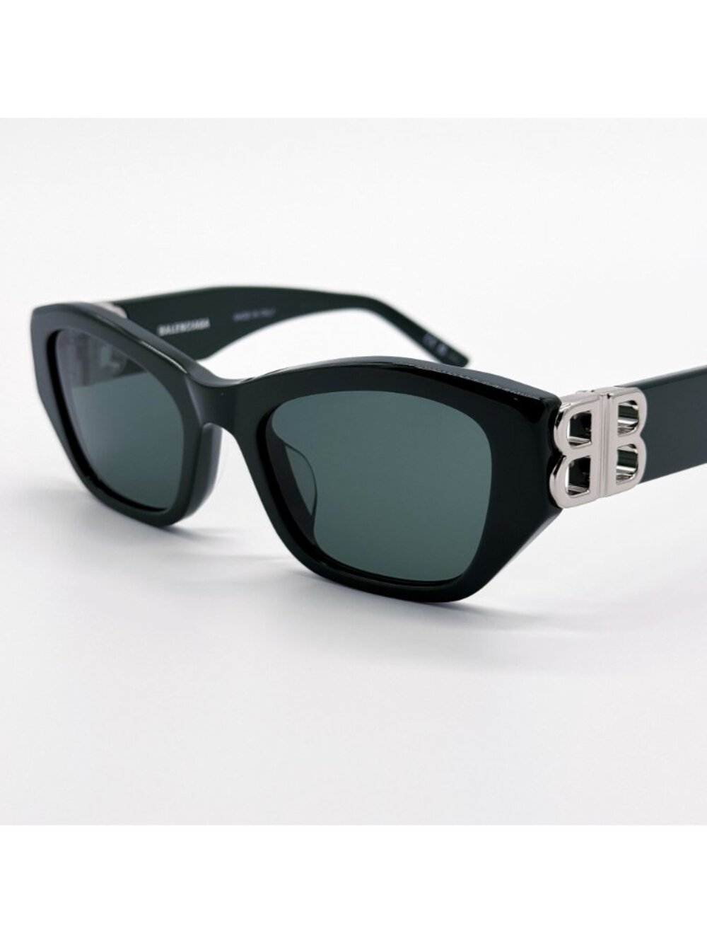 NEW BALENCIAGA BB0311SK 004 SUNGLASSES GREEN GEOMETRIC UNISEX EYEWEAR BALENCIAGA - Picture 7 of 10